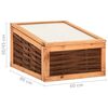 vidaXL Serre 60x80x45 cm Bois de pin massif et saule