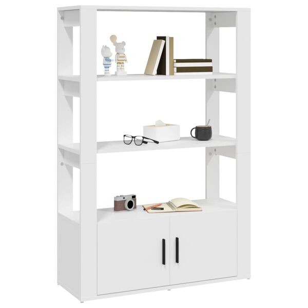 vidaXL Buffet Blanc 80x30x119,5 cm Bois d'ingénierie