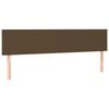 vidaXL T&ecirc;tes de lit Marron fonc&eacute; 200 x 5 x 78/88 cm Tissu