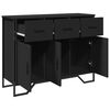 vidaXL Buffet noir 97x32,5x74,5 cm bois d&rsquo;ing&eacute;nierie