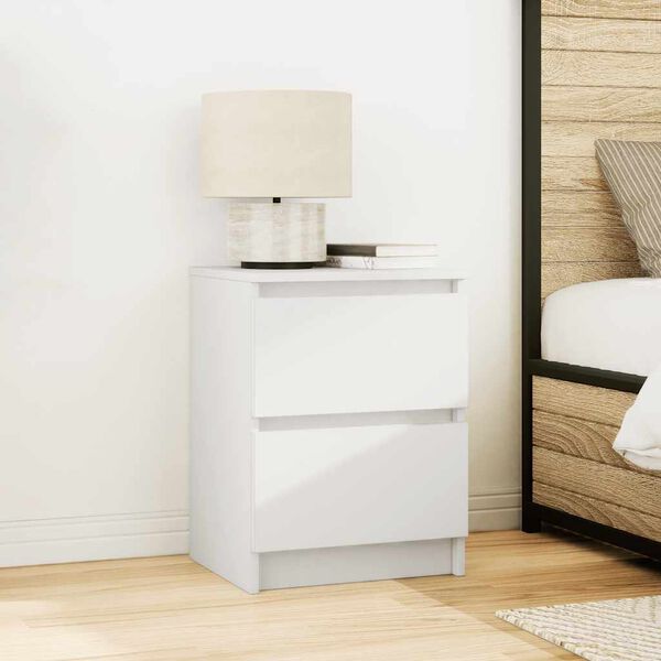 vidaXL Meuble TV blanc 40x35x54 cm bois d'ing&eacute;nierie