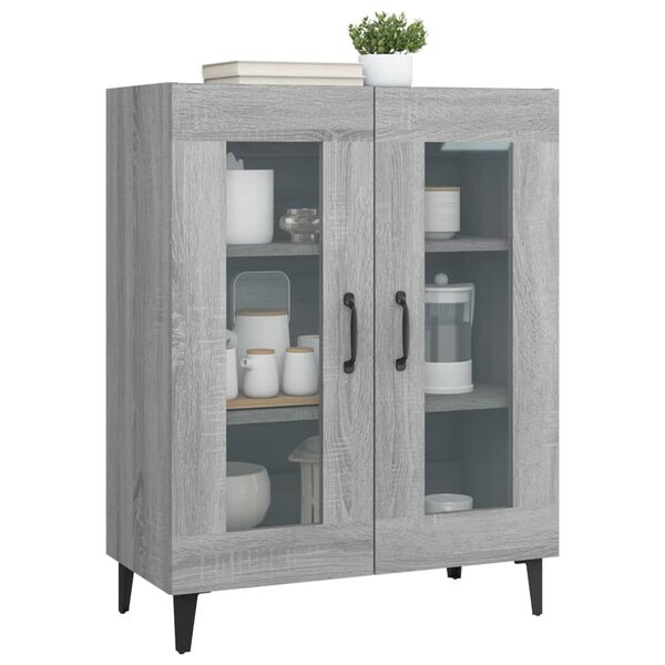 vidaXL Buffet sonoma gris 69,5x34x90 cm bois d'ing&eacute;nierie