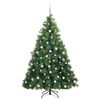 vidaXL Sapin de No&euml;l artificiel avec 300 LED Vert 180 cm PE et PVC