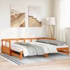 vidaXL Lit de jour et lit gigogne et matelas 90x200 cm bois pin massif