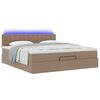 vidaXL Lit ottoman avec matelas & LED Cappuccino 180x200cm similicuir