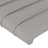 vidaXL T&ecirc;te de lit avec oreilles Gris clair 83x23x78/88 cm Tissu