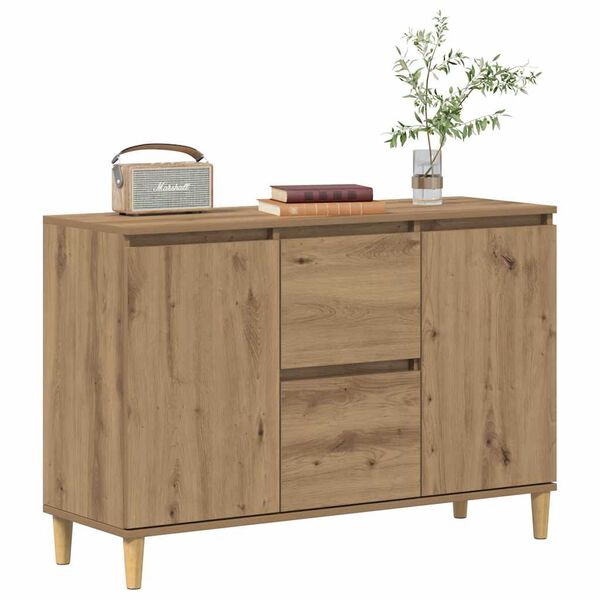 vidaXL Buffet chêne artisanal 102x35x70 cm bois d'ingénierie