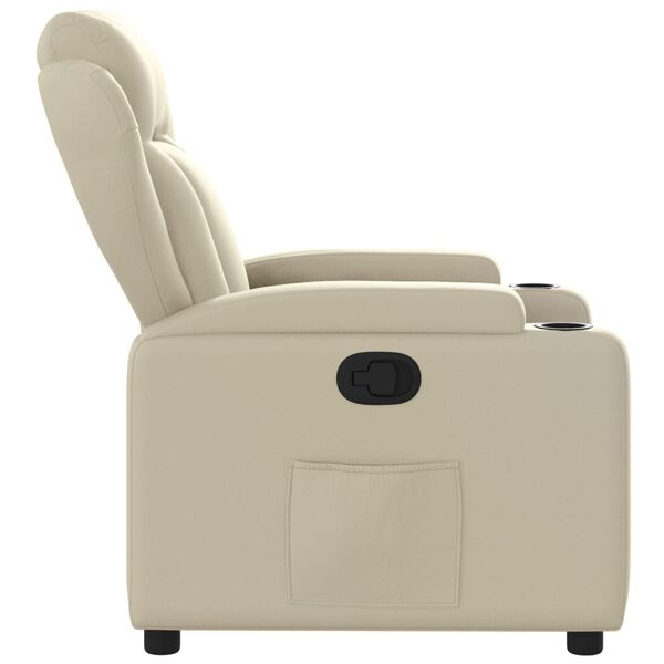 vidaXL Fauteuil inclinable Cr&egrave;me Similicuir