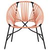 vidaXL Chaise œuf de jardin noir et orange résine tressée
