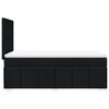 vidaXL Sommier &agrave; lattes de lit avec matelas Noir 90x200 cm Tissu