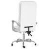 vidaXL Fauteuil de massage inclinable de bureau Blanc Similicuir