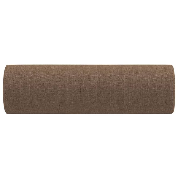 vidaXL Coussins décoratifs lot de 2 Marron Ø15x50 cm Tissu