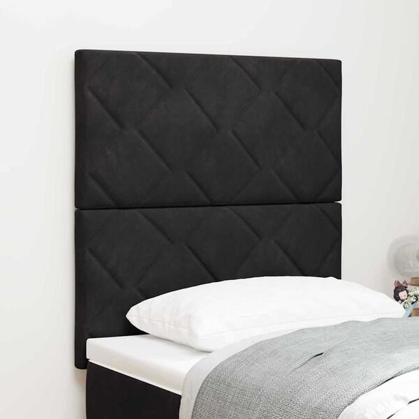vidaXL T&ecirc;te de lit LED avec t&ecirc;te de lit Noir 80 cm Cuir synth&eacute;tique