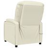 vidaXL Fauteuil de massage blanc cr&egrave;me similicuir