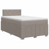 vidaXL Lit boxspring avec matelas Taupe 120 x 190 cm Tissu