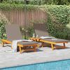 vidaXL Transat 3 pcs Marron 40 x 40 x 40cm Bois d'acacia massif