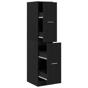 vidaXL Armoire d'apothicaire Ch&ecirc;ne noir 30x41x144,5 cm Bois d'ing&eacute;nierie