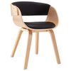 vidaXL Chaise de salle &agrave; manger noir bois courb&eacute; et similicuir