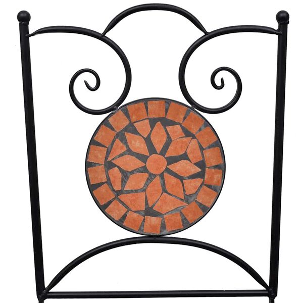 vidaXL Chaises pliables de bistro 2 pcs Céramique Terre cuite