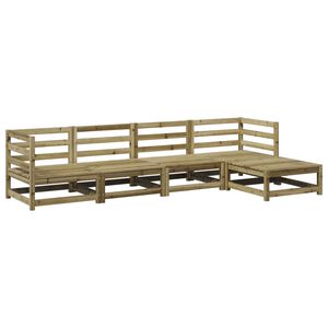 vidaXL Salon de jardin 5 pcs bois de pin impr&eacute;gn&eacute;