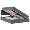 vidaXL Lit de Rangement Gris fonc&eacute; 140 x 200 cm Velours