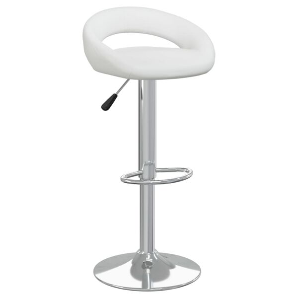 vidaXL Tabourets de bar lot de 2 blanc similicuir