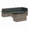 vidaXL Ensemble de canap&eacute; de jardin 9 pc Gris polyrotin