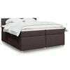 vidaXL Sommier &agrave; lattes de lit avec matelas Marron fonc&eacute; 200x200 cm