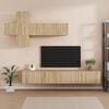 vidaXL Ensemble de meubles TV 7 pcs Ch&ecirc;ne sonoma Bois d'ing&eacute;nierie