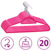 vidaXL Cintres antid&eacute;rapants 20 pcs Rose Velours