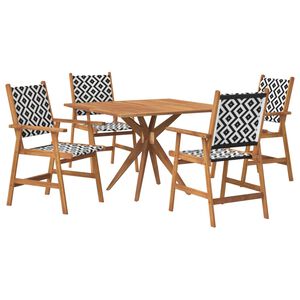 vidaXL Ensemble &agrave; manger de jardin 5 pcs Bois d'acacia solide