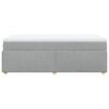 vidaXL Sommier &agrave; lattes de lit avec matelas Gris clair 100x200cm Tissu