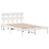 vidaXL Cadre de lit Blanc 140 x 190 cm Bois de pin massif