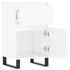 vidaXL Buffets 2 pcs blanc brillant 40x35x70 cm bois d'ing&eacute;nierie