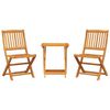 vidaXL Ensemble &agrave; manger de jardin pliable 3 pcs bois d'acacia massif
