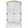 vidaXL Armoire avec tiroir Blanc 101 x 52 x 170 cm Pin massif