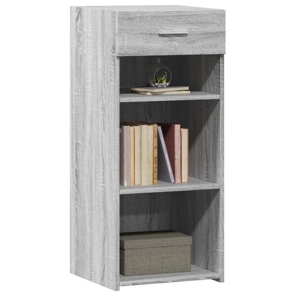 vidaXL Buffet sonoma gris 40x42,5x93 cm bois d'ing&eacute;nierie