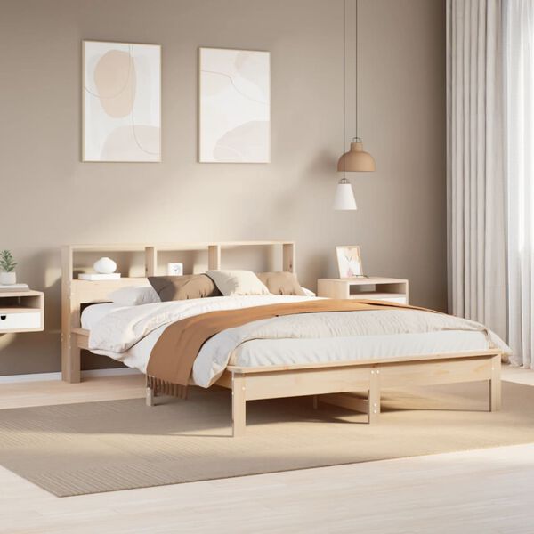 vidaXL Cadre de lit sans matelas 160x200 cm bois massif de pin
