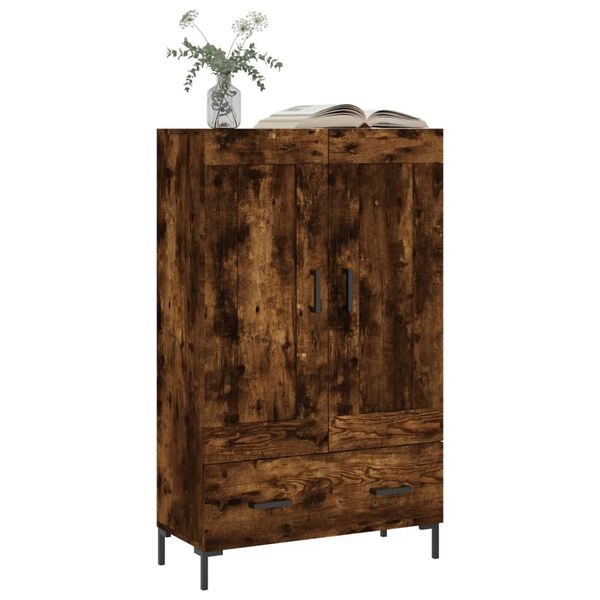 vidaXL Buffet haut ch&ecirc;ne fum&eacute; 69,5x31x115 cm bois d'ing&eacute;nierie