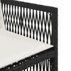 vidaXL Ensemble &agrave; manger de jardin 11 pcs coussins noir r&eacute;sine tress&eacute;e