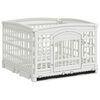 vidaXL Parc pour chien &agrave; 4 panneaux 177,5 x 154,5 x 112 cm Plastique