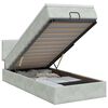 vidaXL Lit ottoman avec matelas Gris clair 100 x 200 cm Velours