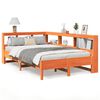 vidaXL Lit biblioth&egrave;que sans matelas cire marron 120x200 cm pin massif