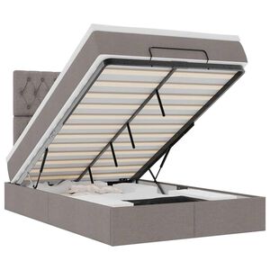 VidaXL Cadre de lit ottoman avec matelas taupe 120x190 cm tissu