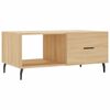 vidaXL Table basse ch&ecirc;ne sonoma 90x50x40 cm bois d'ing&eacute;nierie