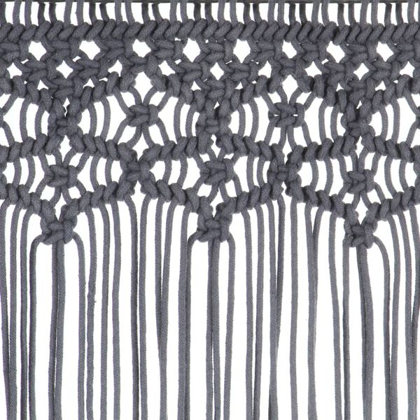 vidaXL Rideau en macramé Anthracite 140x240 cm Coton
