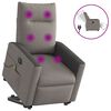 vidaXL Fauteuil inclinable de massage &eacute;lectrique Taupe Tissu