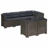 vidaXL Canap&eacute; de Jardin 7 Places avec Coussins Look Rattan PP