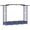 vidaXL Lit &Eacute;lev&eacute; avec Treillis et Toit Gris 207 x 40 x 126 cm PP