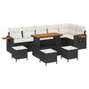 vidaXL Ensemble de canap&eacute; de jardin 10 pcs Noir polyrotin